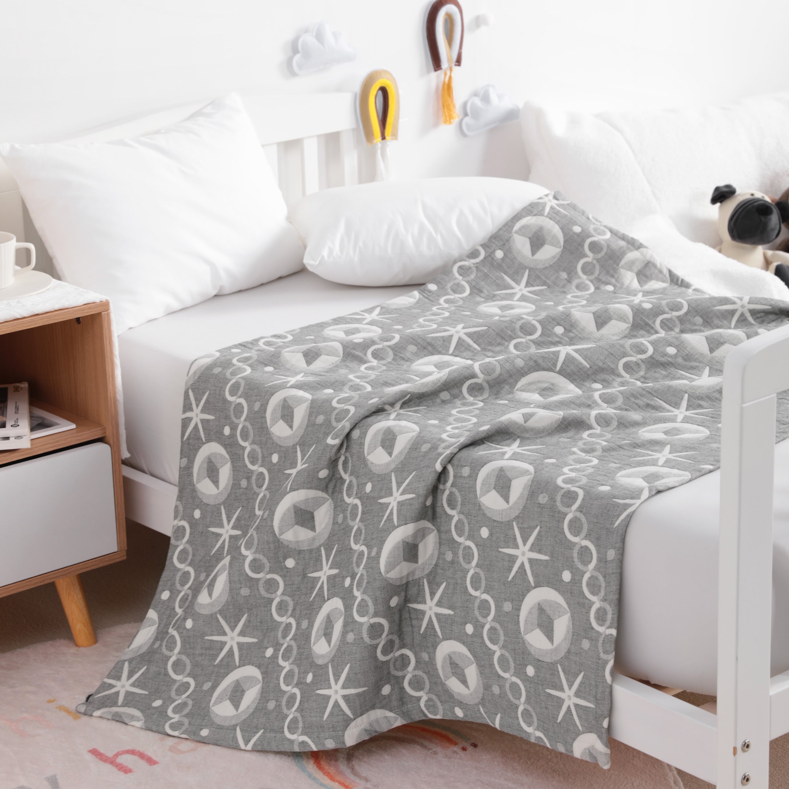3 Layer Muslin Cotton Jacquard Toddler Blanket|NTBAY?? - NTBAY