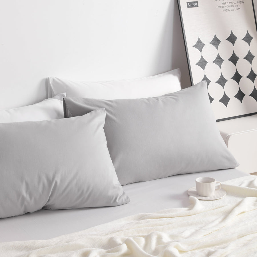 2-Pack Cotton Pillowcases-Soft, Smooth & Breathable