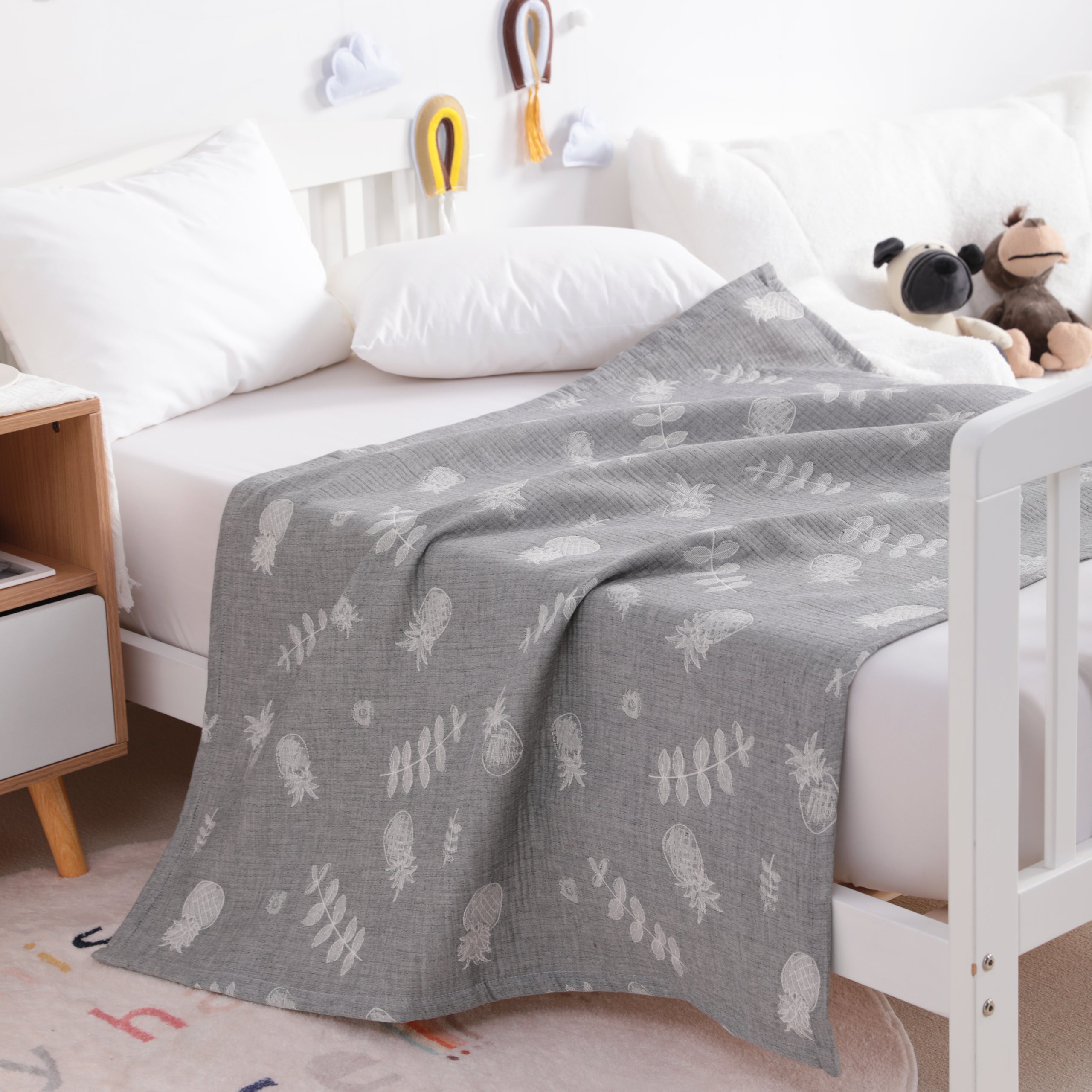 3 Layer Muslin Cotton Jacquard Toddler Blanket|NTBAY?? - NTBAY