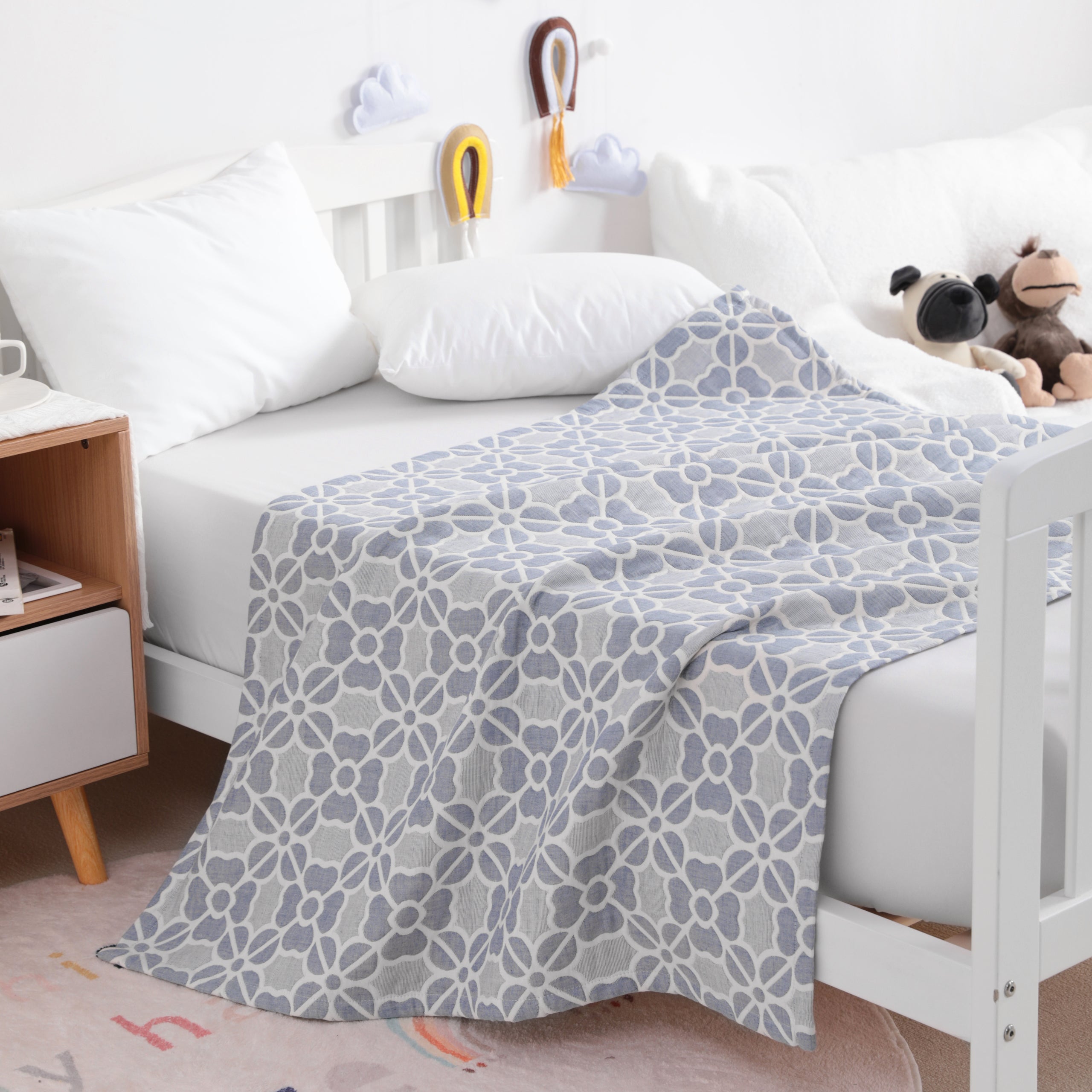 3 Layer Muslin Cotton Jacquard Toddler Blanket|NTBAY?? - NTBAY