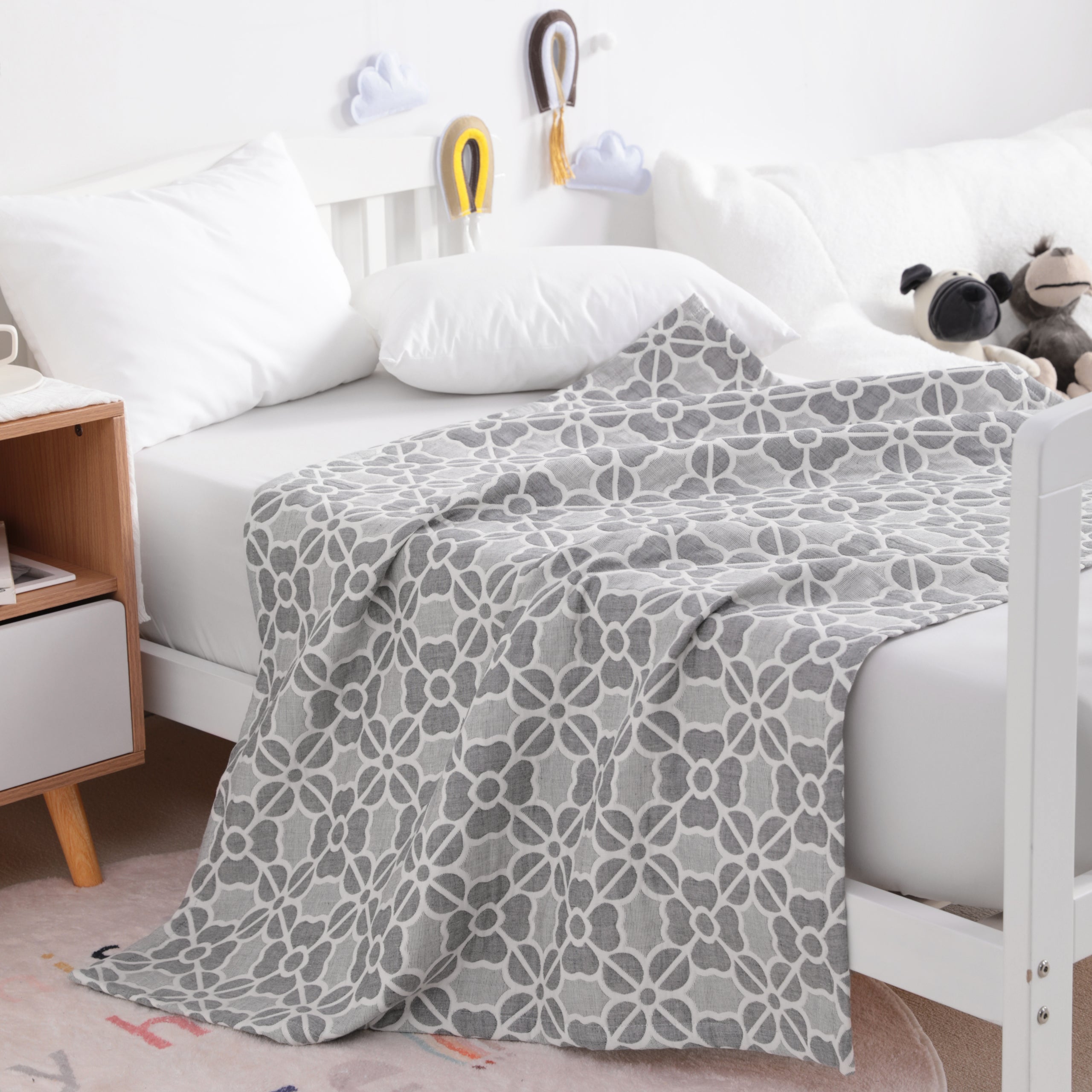 3 Layer Muslin Cotton Jacquard Toddler Blanket|NTBAY?? - NTBAY