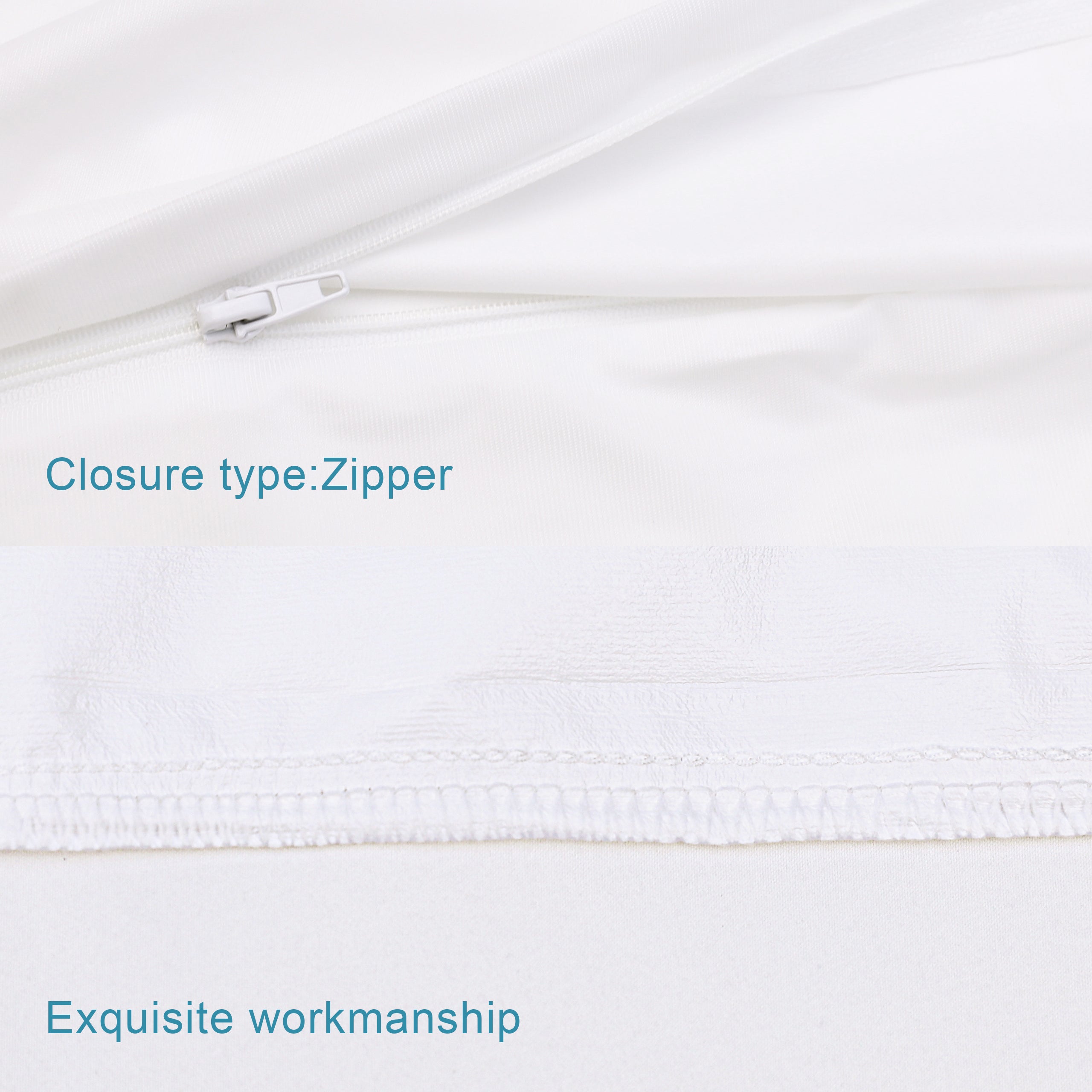 4 Pack Microfiber Waterproof Pillow Protectors with Hidden Zipper|NTBAY®️ - NTBAY