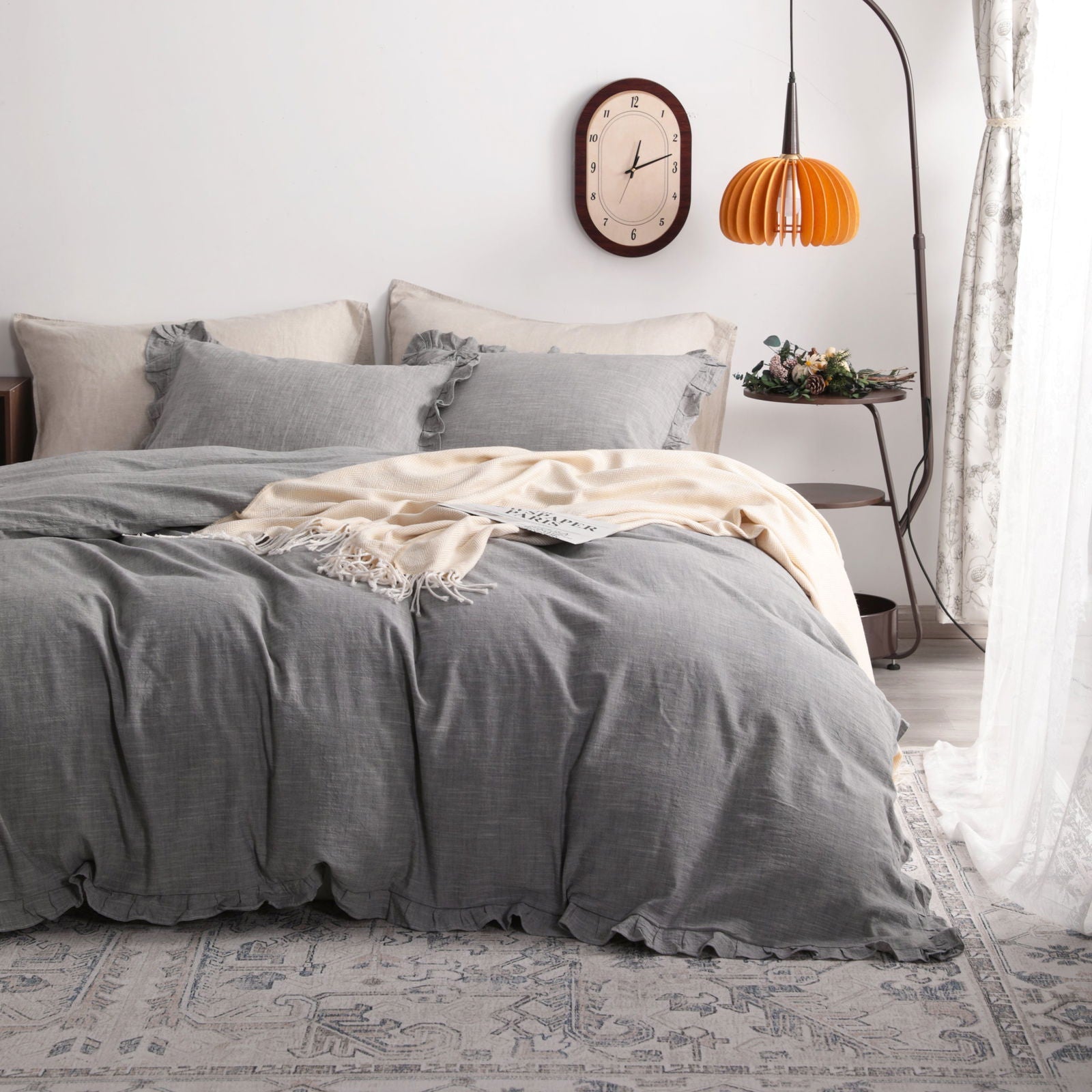 3-Piece Solid Linen Duvet Cover Set – Soft & Breathable product image by Fasiano