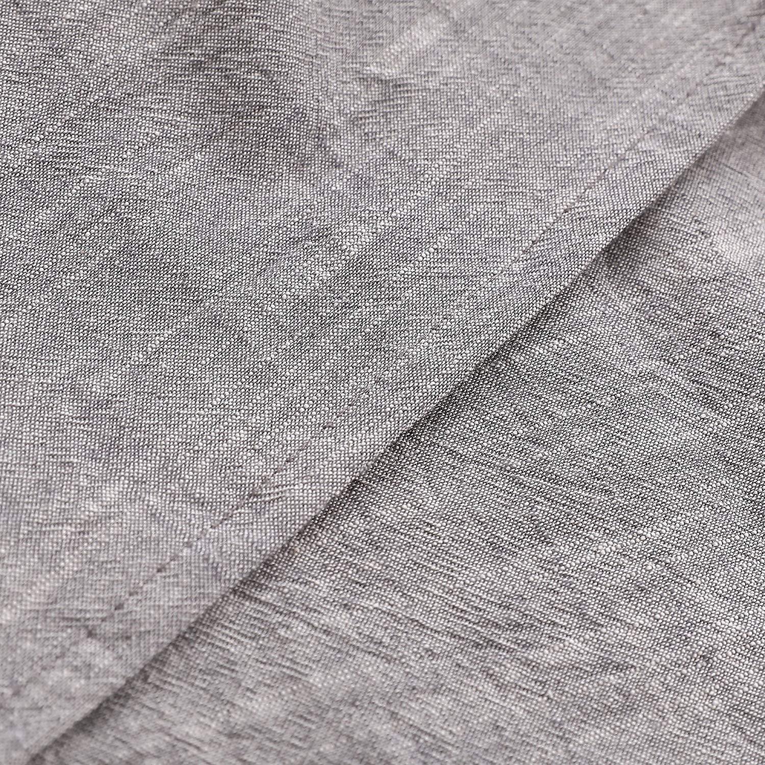 3-Piece Solid Linen Duvet Cover Set – Soft & Breathable texture view by Fasiano