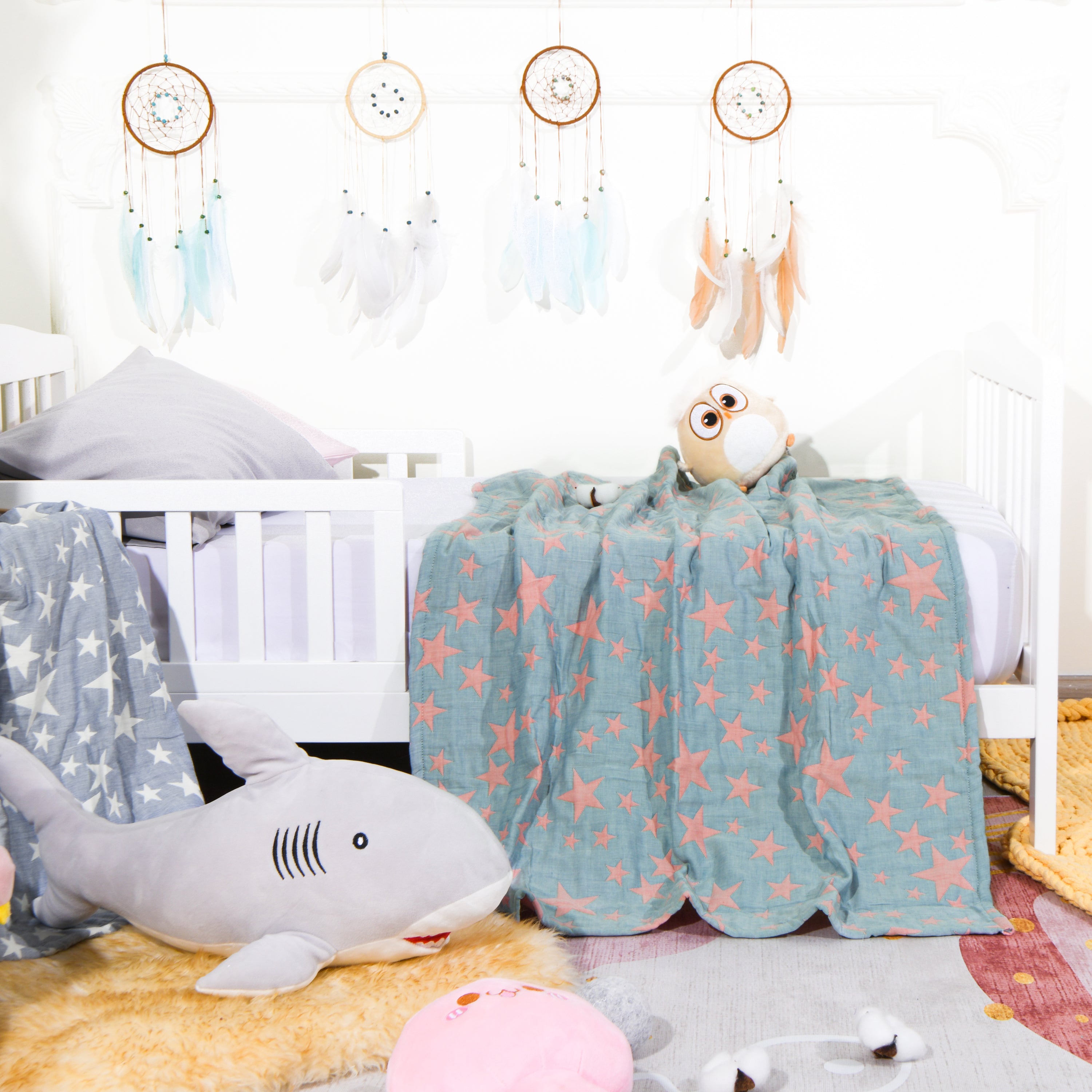 3 Layer Muslin Cotton Jacquard Toddler Blanket|NTBAY?? - NTBAY
