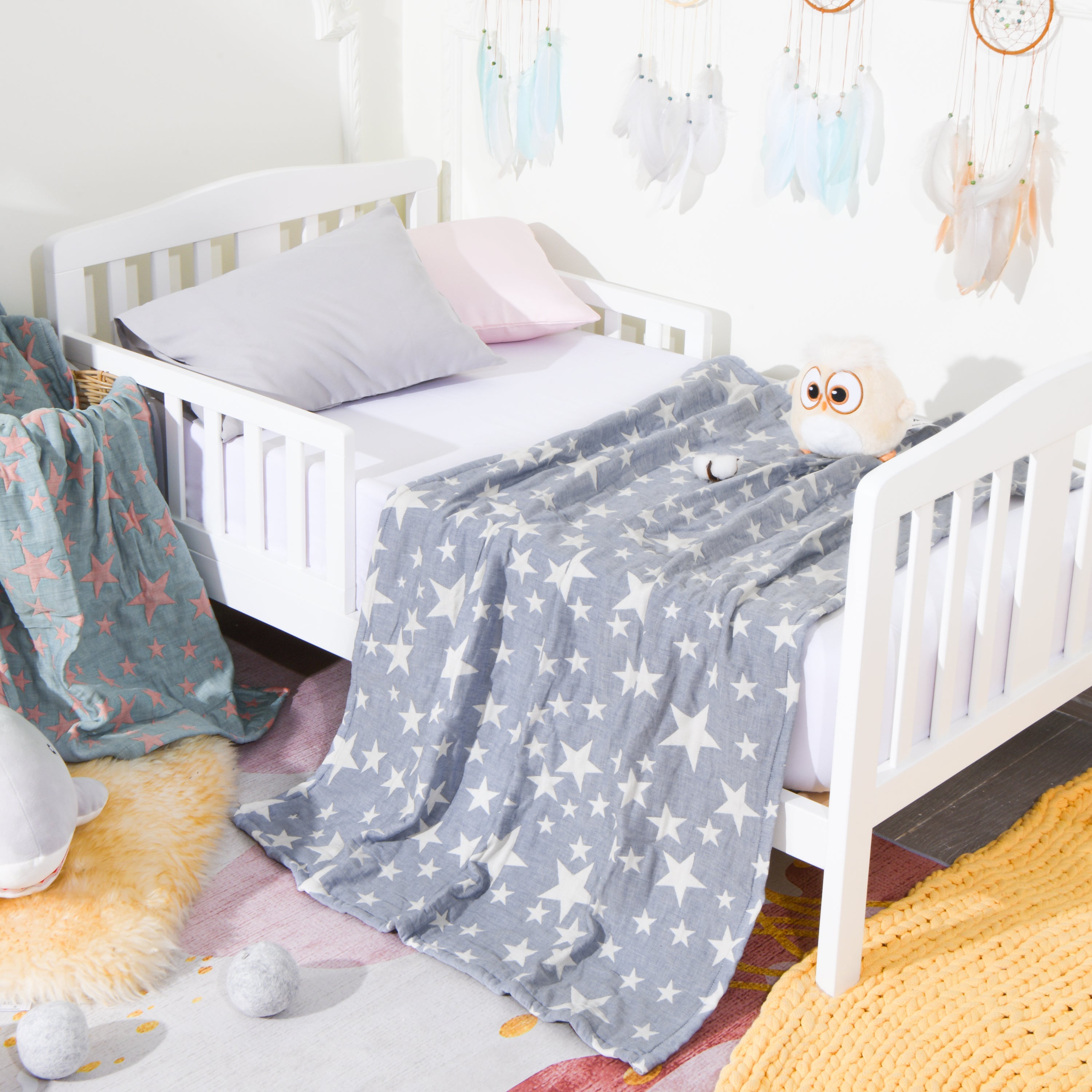 3 Layer Muslin Cotton Jacquard Toddler Blanket|NTBAY?? - NTBAY
