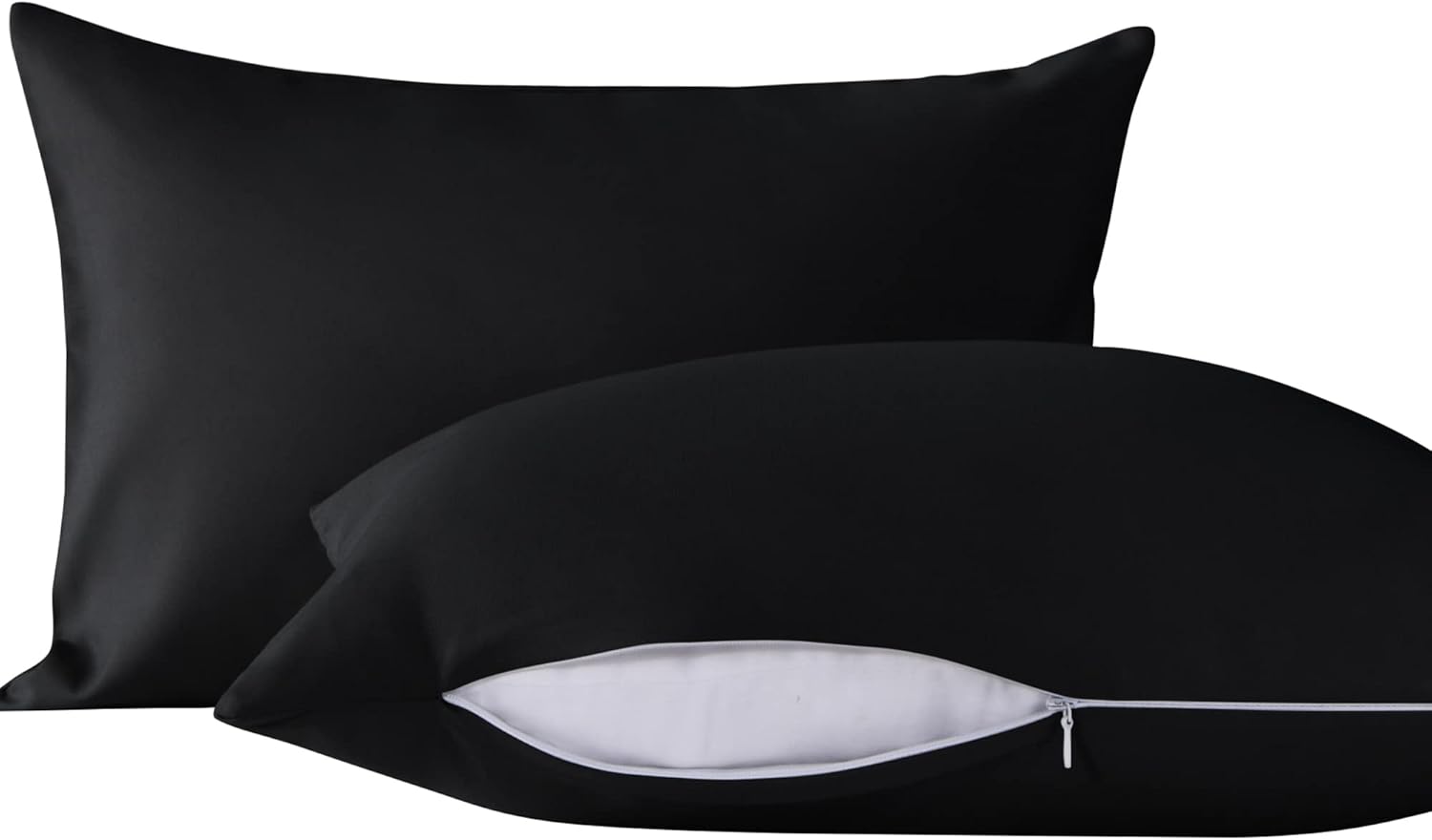 2-Pack Microfiber Pillows with Soft Cotton Pillowcases