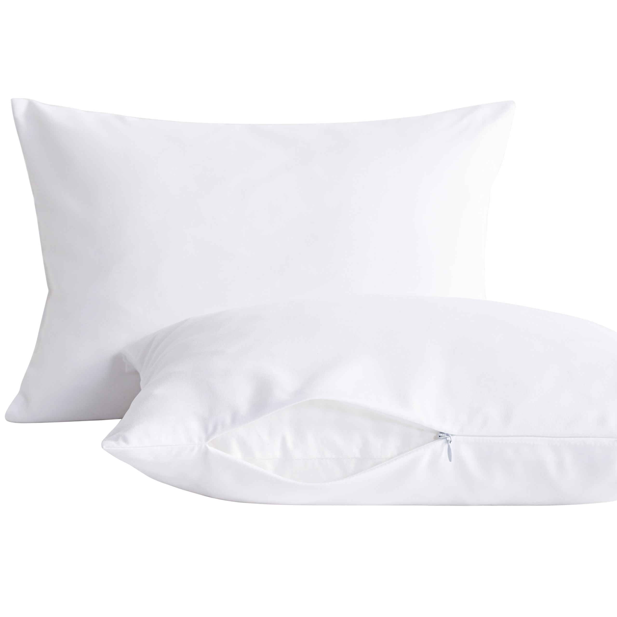 2-Pack Microfiber Pillows with Soft Cotton Pillowcases