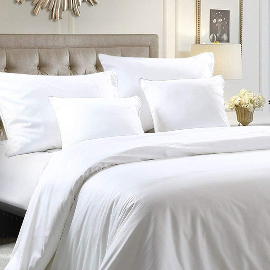 5-Piece Bedding Set – Egyptian Cotton Sateen, White Twin product image by Fasiano