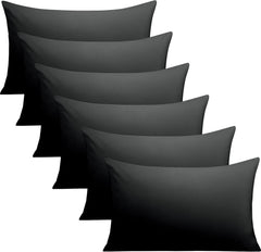 6 Pack Microfiber Queen Pillowcases, Ultra Soft and Wrinkle Pillow Cases with Envelope Closure, 20x30 Inches