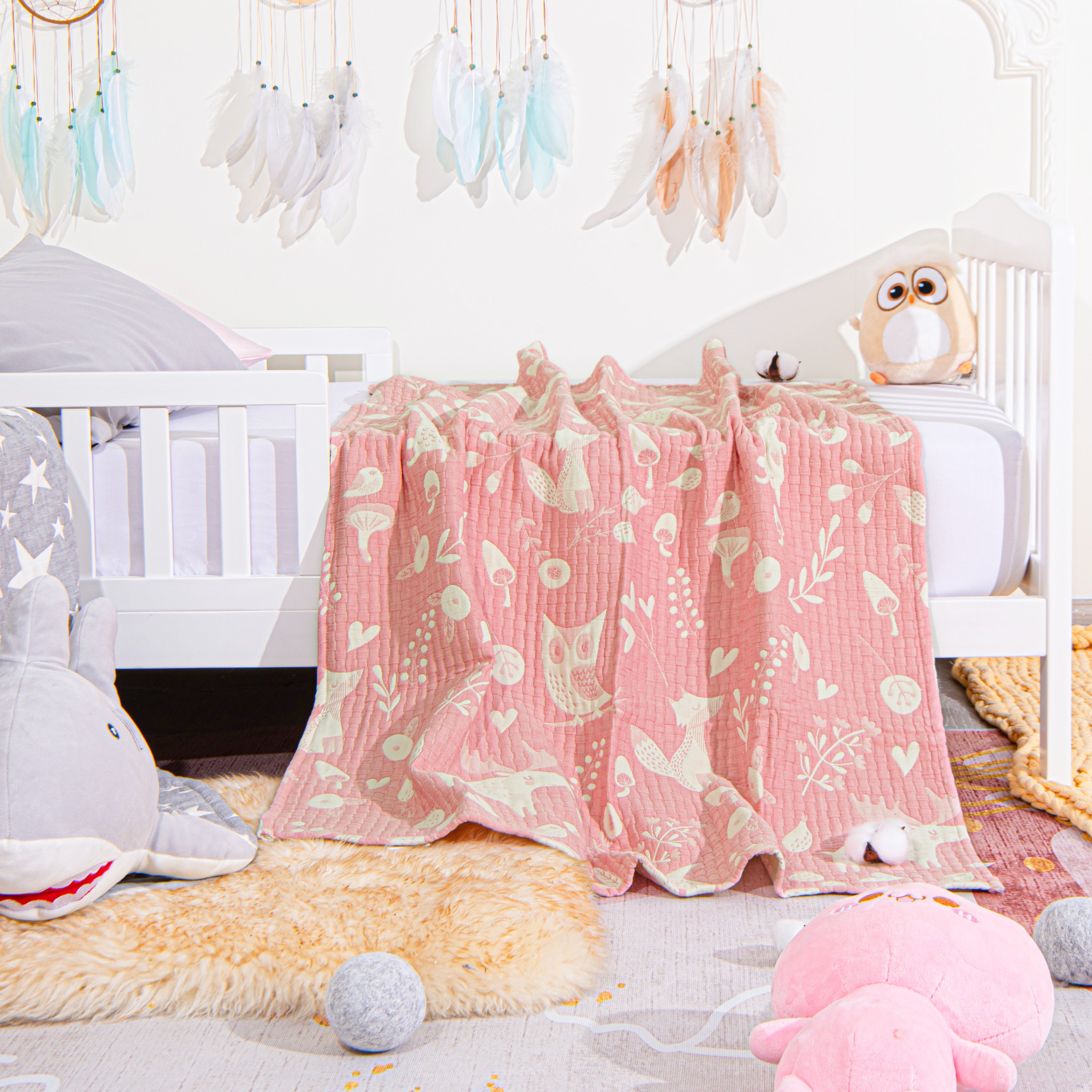3 Layer Muslin Cotton Jacquard Toddler Blanket|NTBAY?? - NTBAY