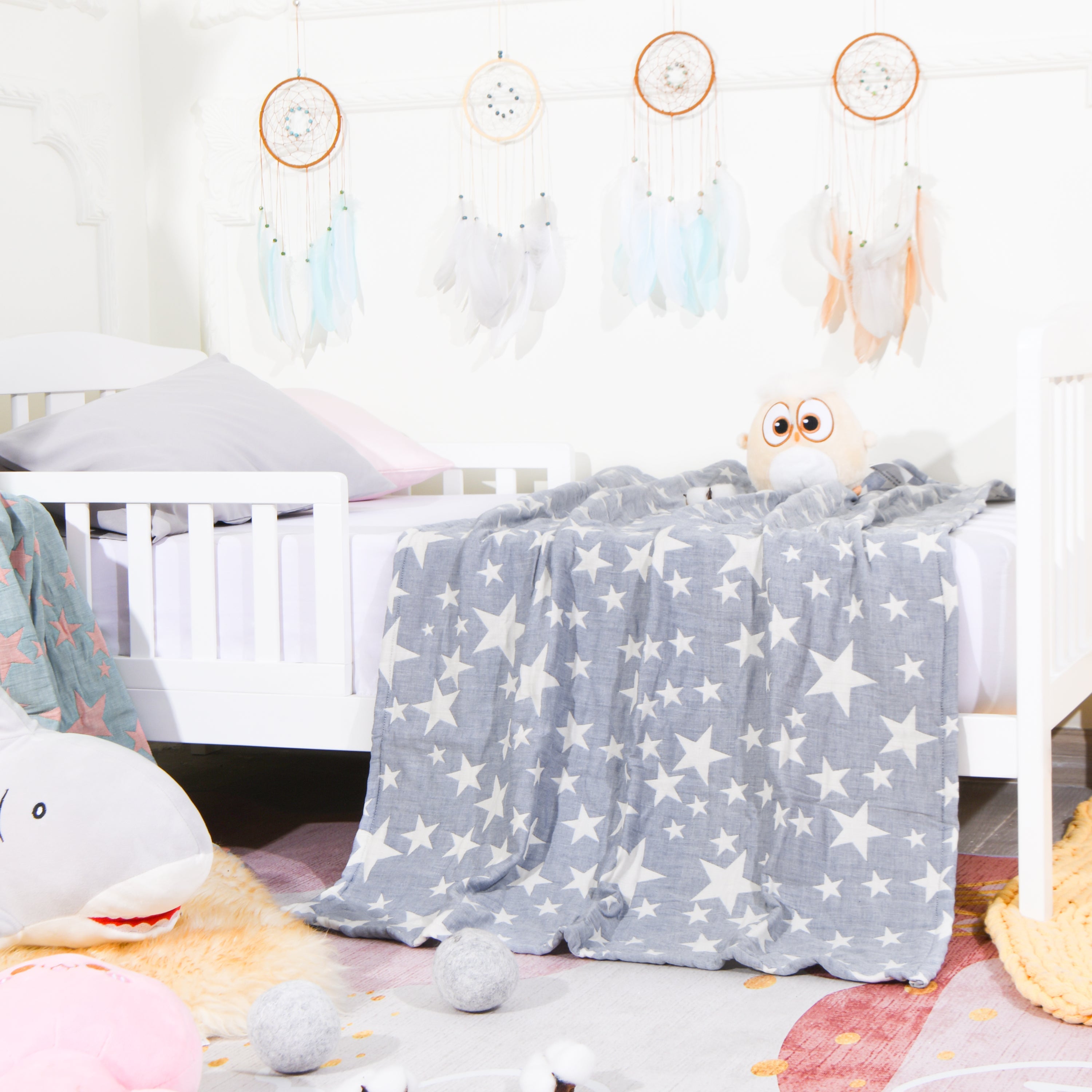 3 Layer Muslin Cotton Jacquard Toddler Blanket|NTBAY?? - NTBAY