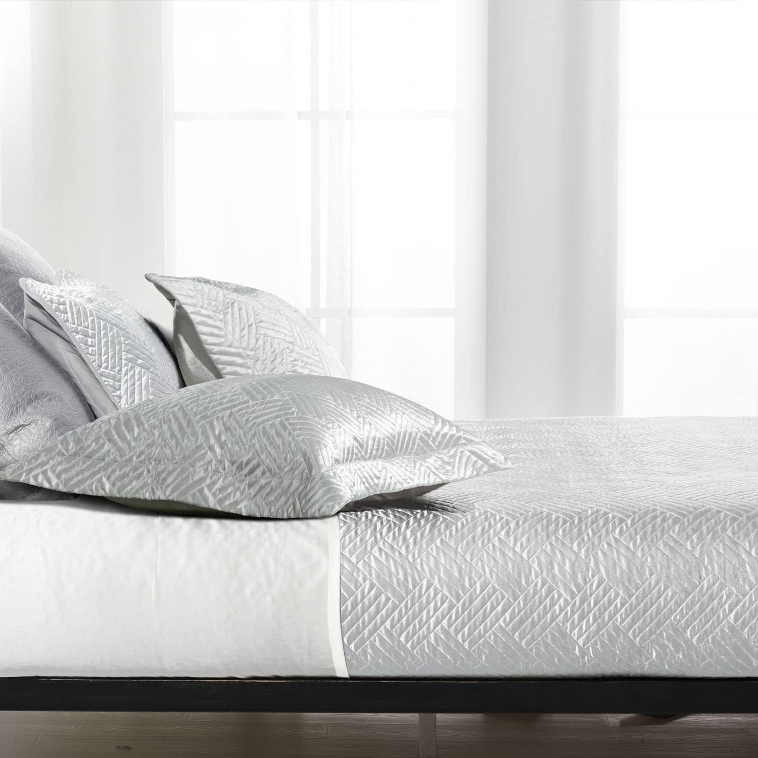 2-Pack Satin Quilted Pillow Shams – Luxurious & Decorative