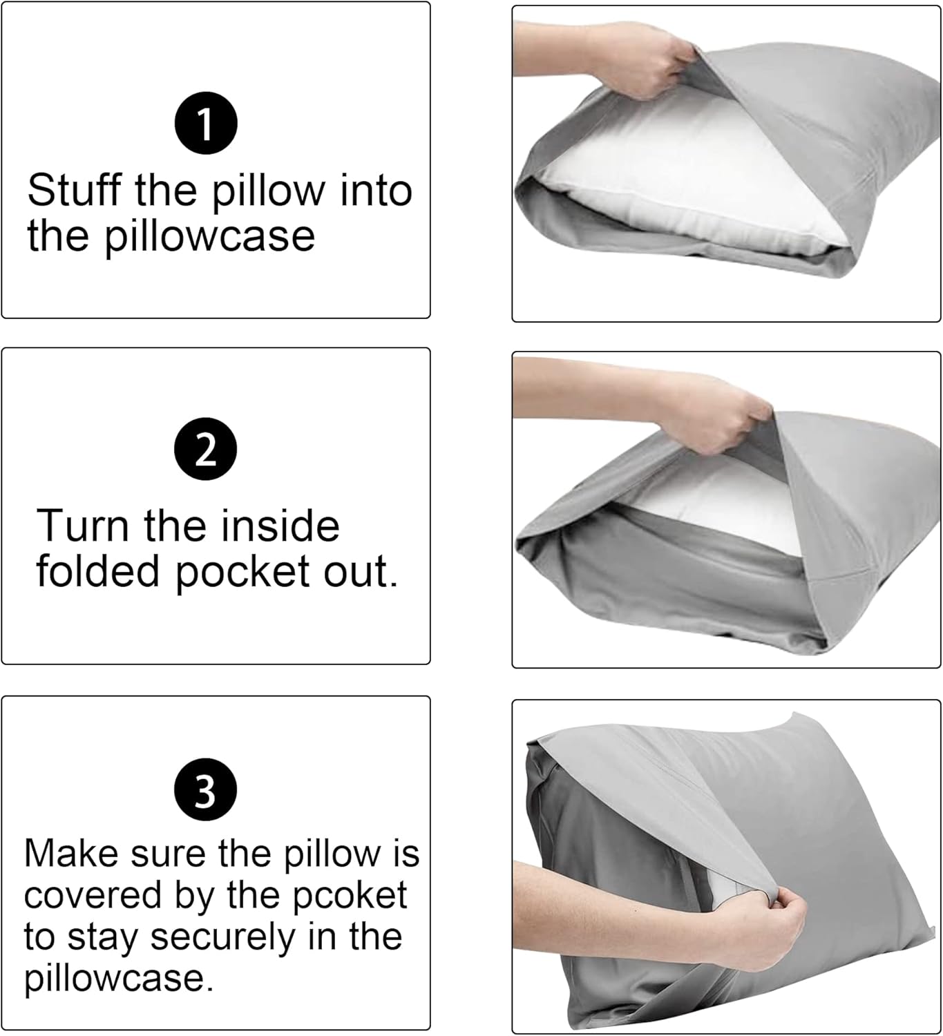 6 Pack Microfiber Queen Pillowcases, Ultra Soft and Wrinkle Pillow Cases with Envelope Closure, 20x30 Inches