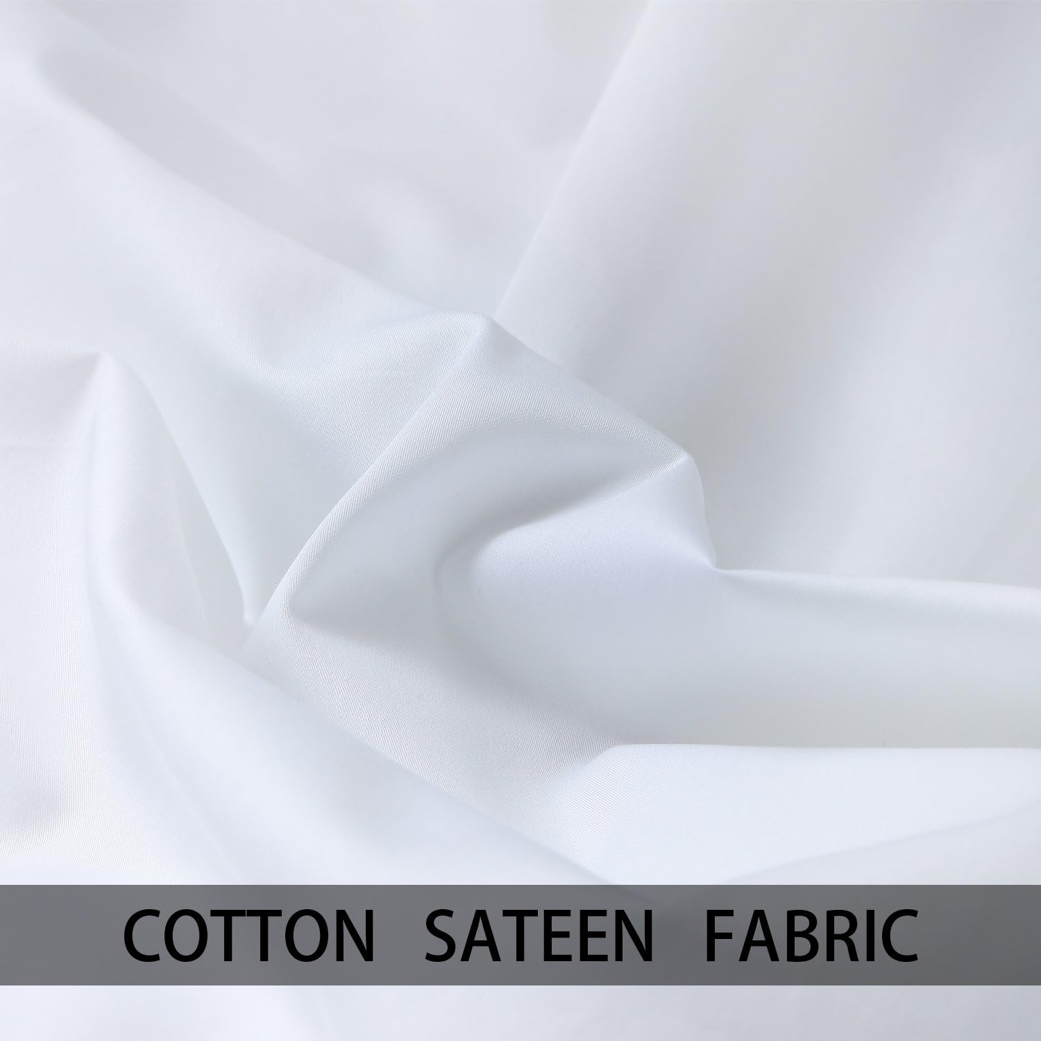 5-Piece Bedding Set – Egyptian Cotton Sateen, White Twin