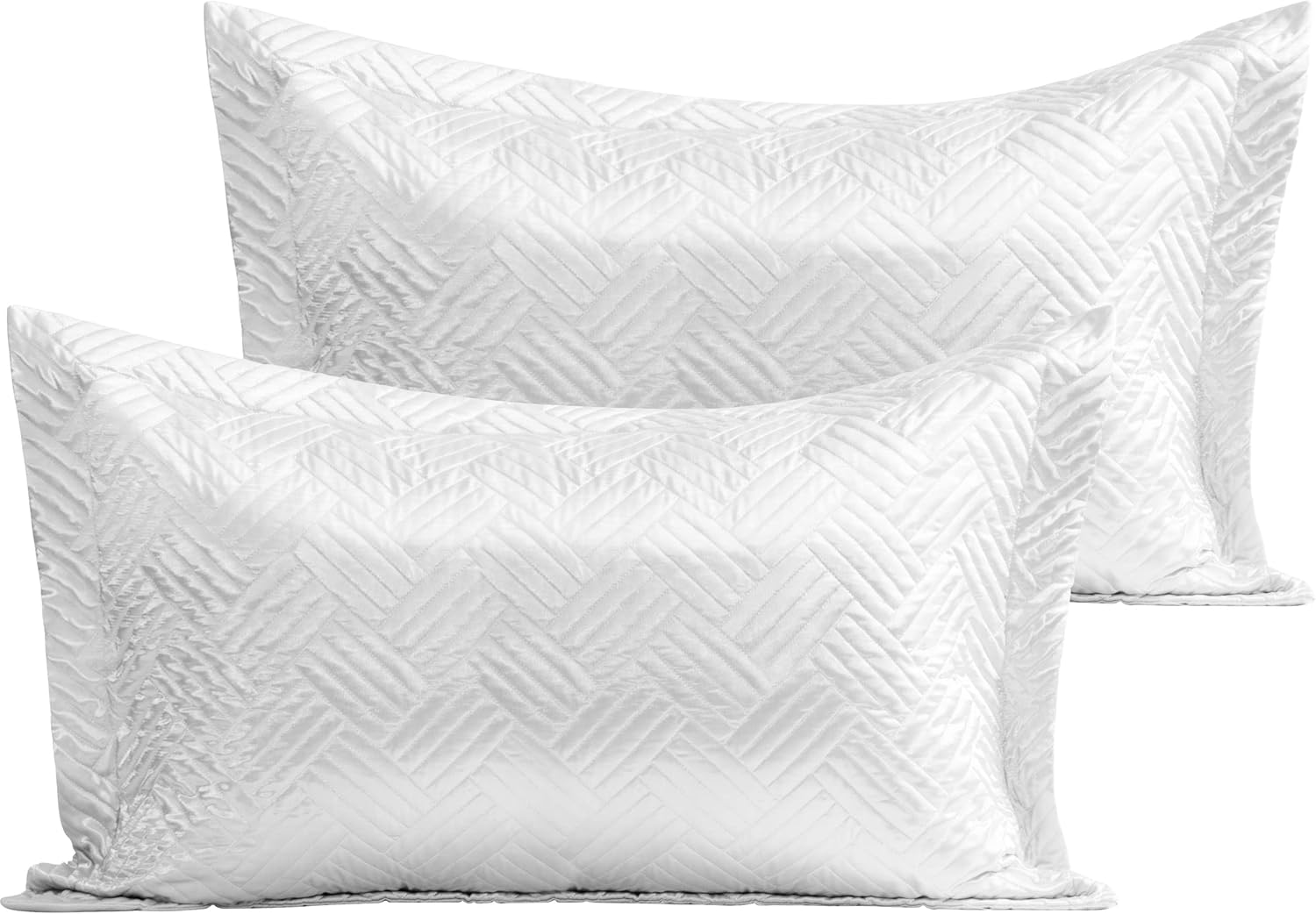 2-Pack Satin Quilted Pillow Shams – Luxurious & Decorative