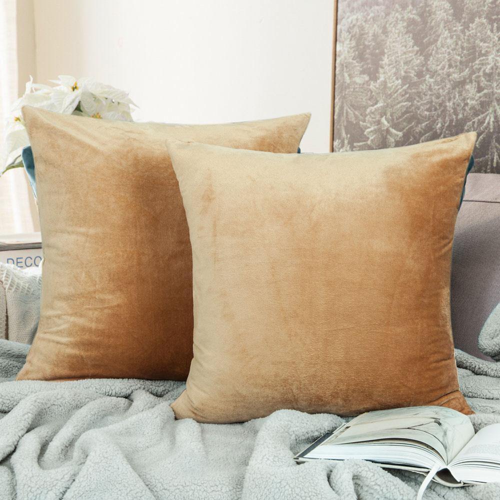 NTBAY 2 Pack Cozy Velvet Throw Pillow Cover - NTBAY