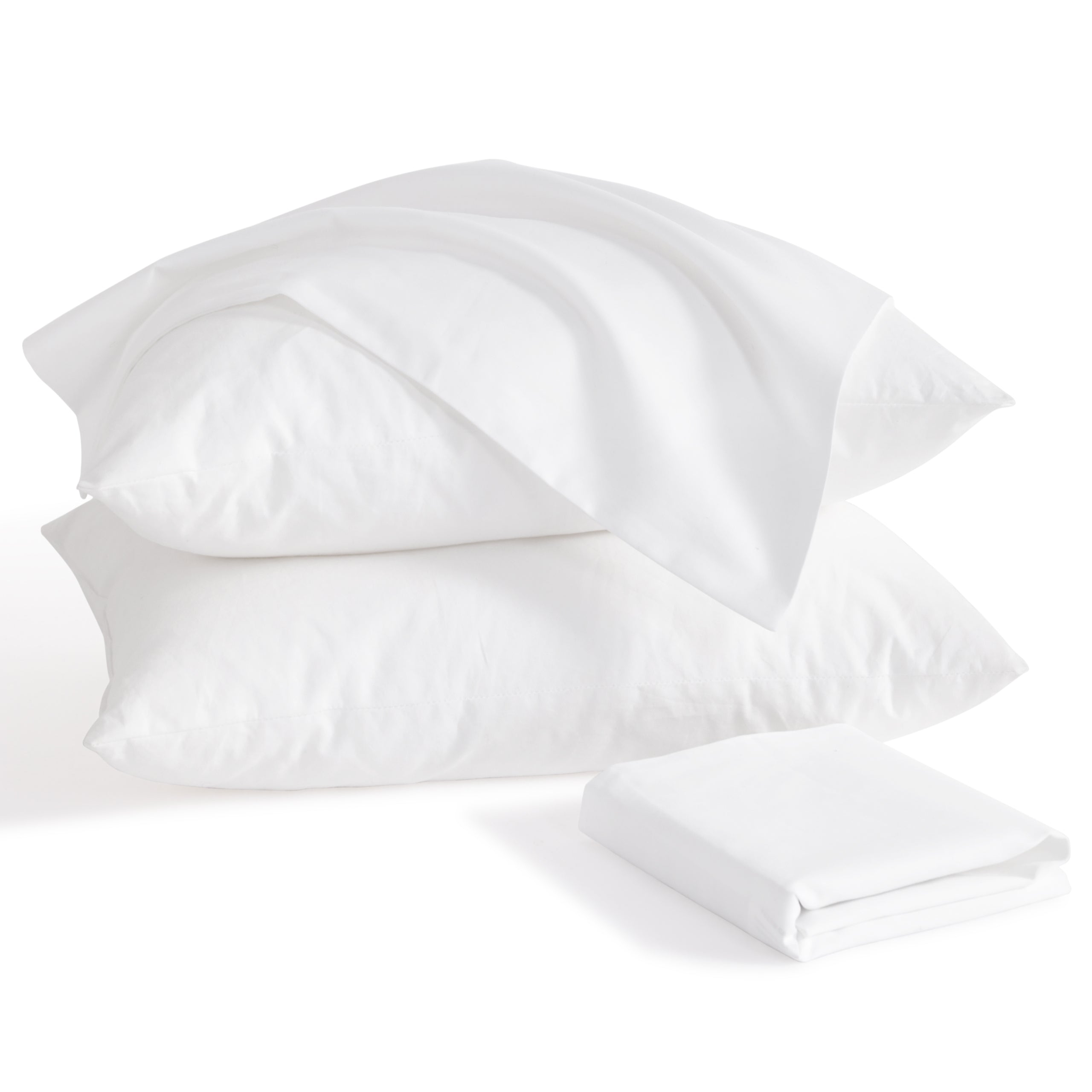 2-Pack Microfiber Pillows with Soft Cotton Pillowcases
