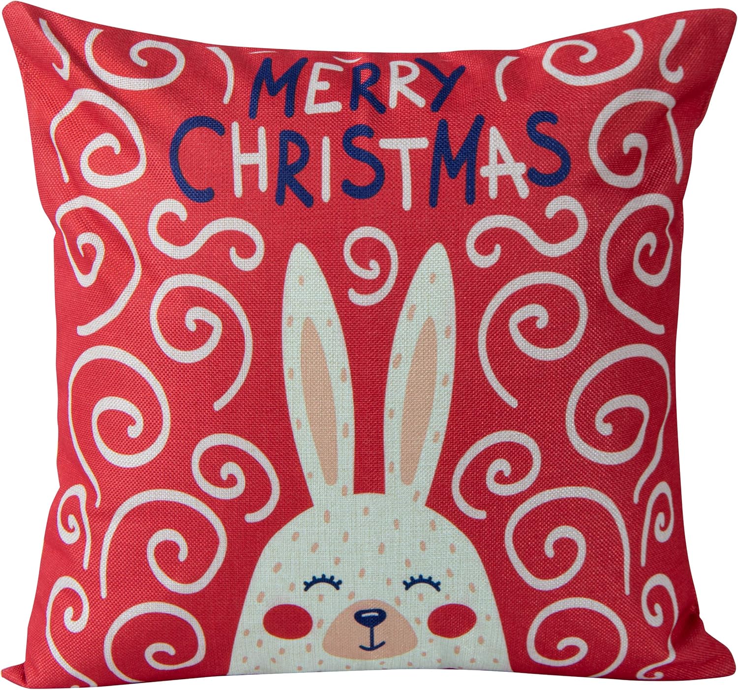 Bedsum Snowy Night Decorative Linen Pillow Cover 18x18 inches