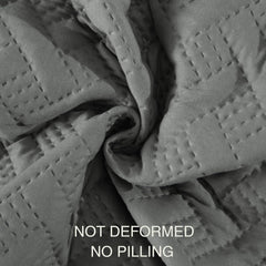 Twin Quilt Set 68x96 – Grey Bedspread with 1 Pillow Sham