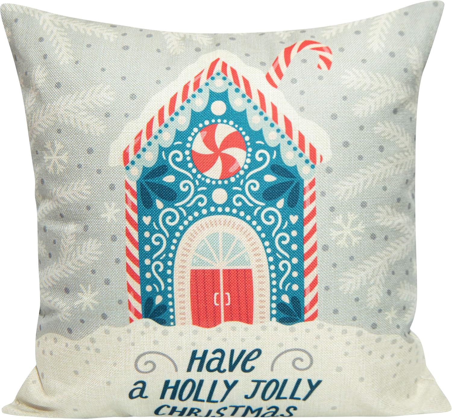 Bedsum Snowy Night Decorative Linen Pillow Cover 18x18 inches