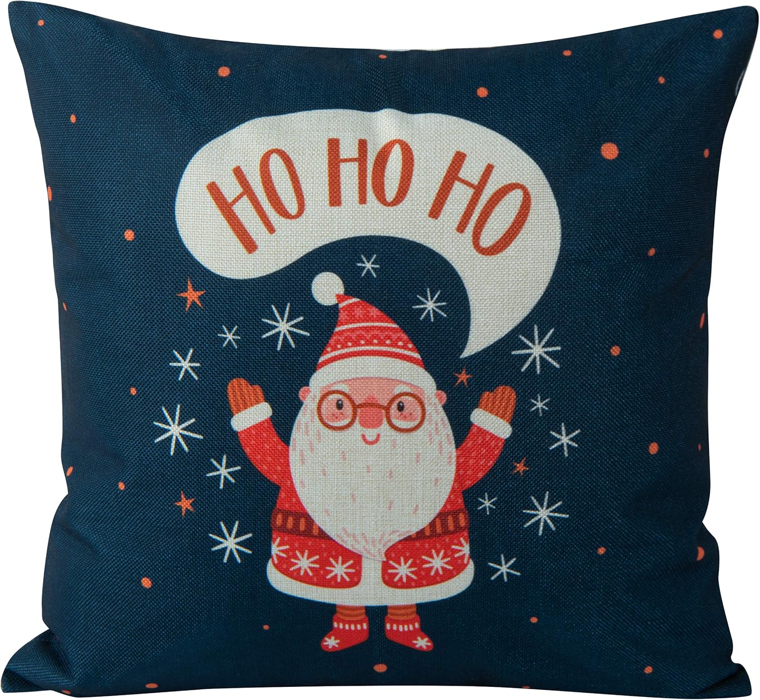 Bedsum Snowy Night Decorative Linen Pillow Cover 18x18 inches
