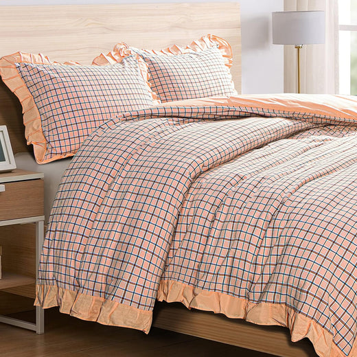 Washed Cotton Ruffled Duvet Cover Set - Soft & Breathable, 3 Pieces