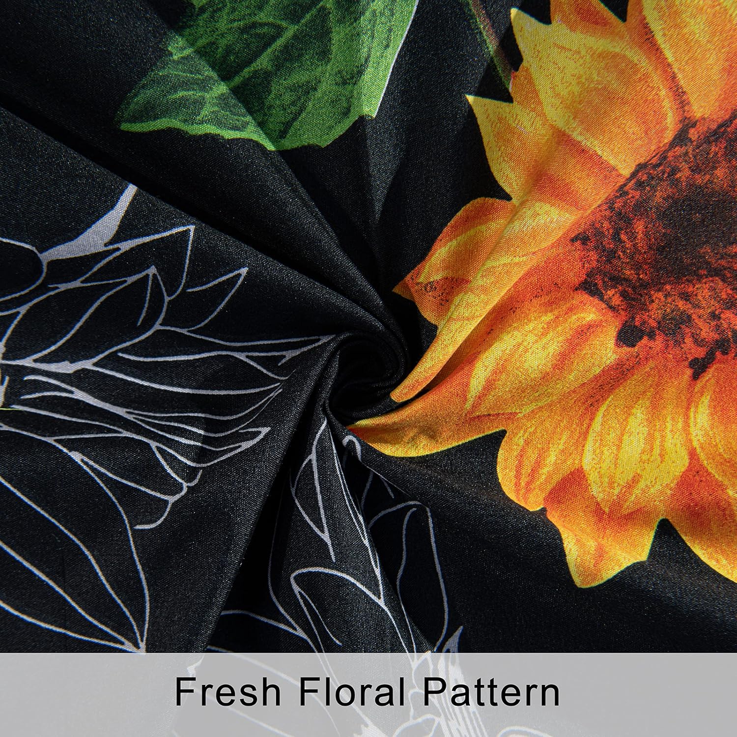 Queen Duvet Cover Set – 3 Pieces, Sunflower Print