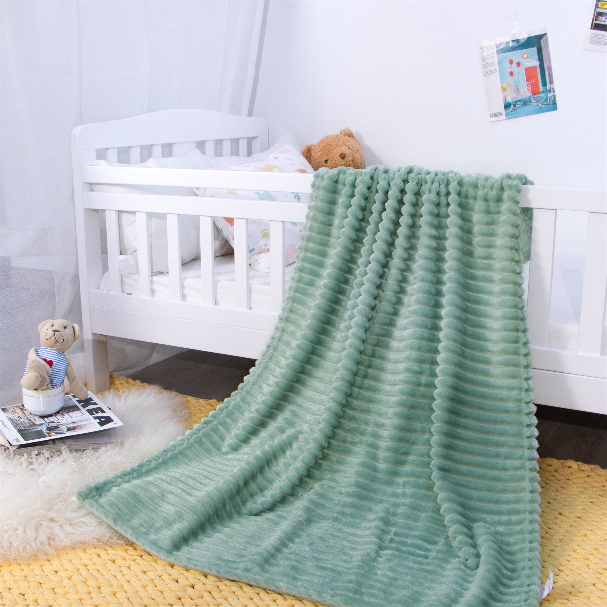 All Seasons Plush Flannel Fleece Throw Blanket