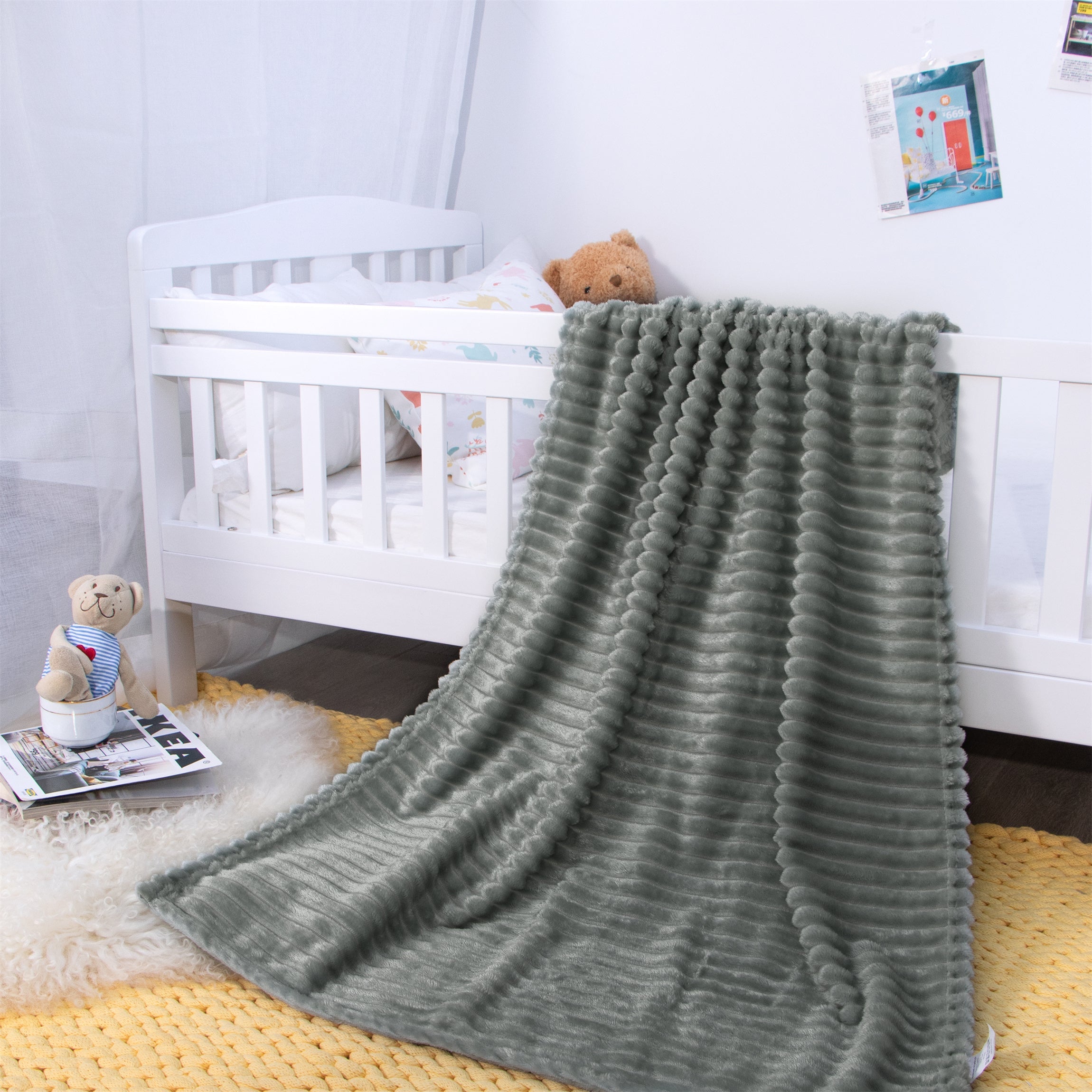 All Seasons Plush Flannel Fleece Throw Blanket