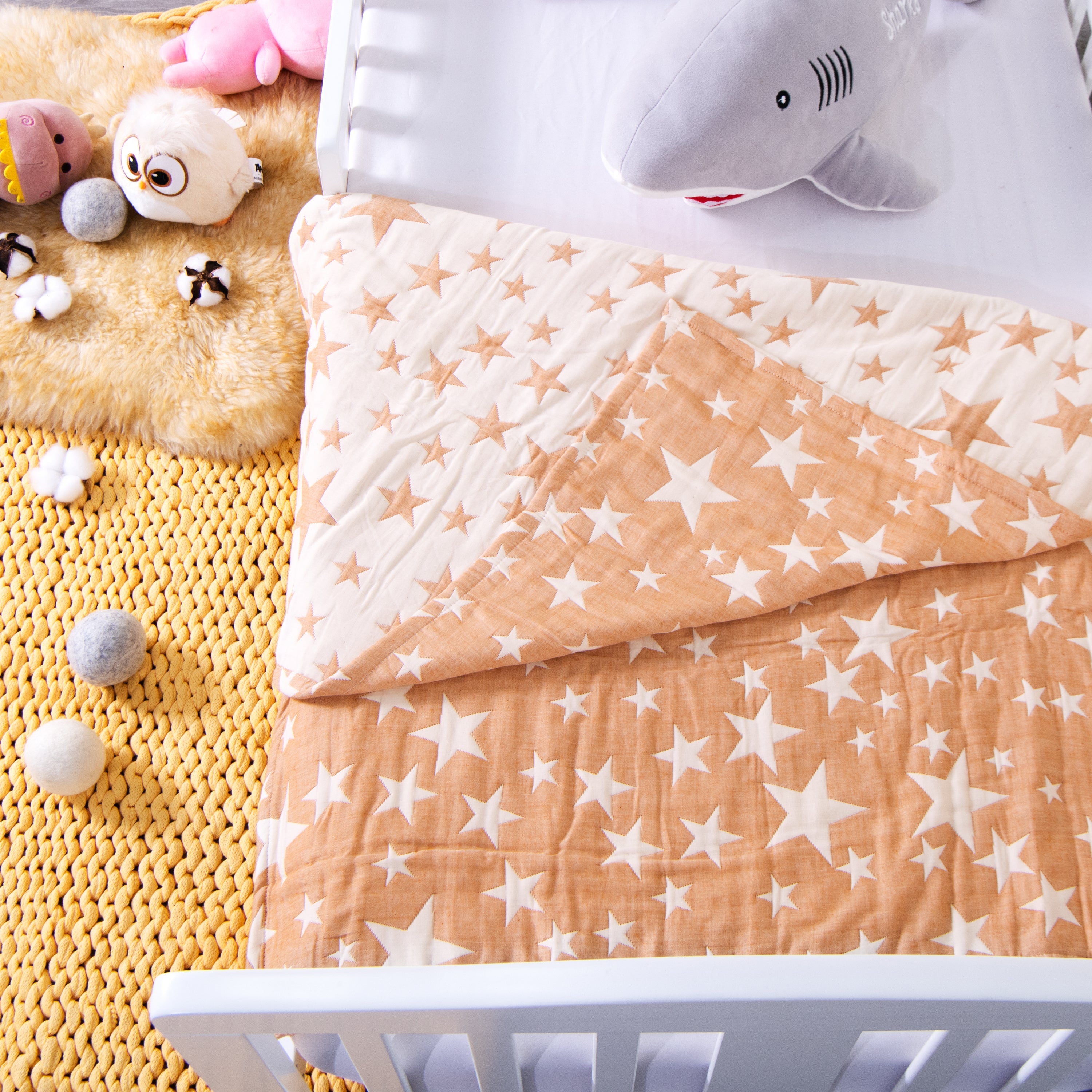 3 Layer Muslin Cotton Jacquard Toddler Blanket|NTBAY?? - NTBAY