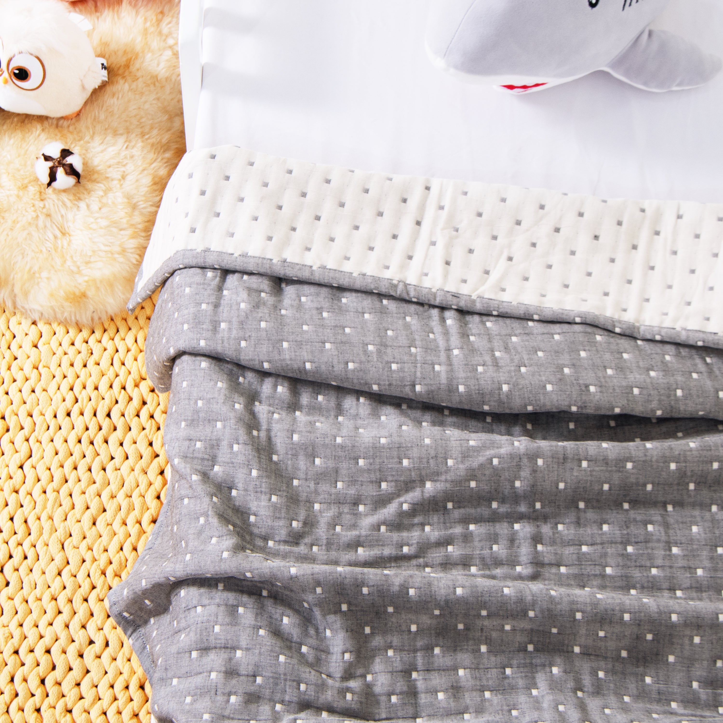 3 Layer Muslin Cotton Jacquard Toddler Blanket|NTBAY?? - NTBAY