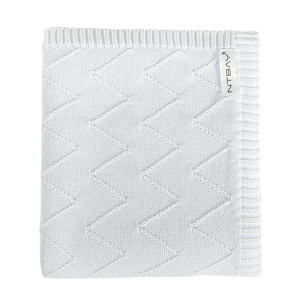 NTBAY Eco-friendly Materials Cotton Alternative 51 x 67 Inches Cable Knitted Throw Blanket - NTBAY