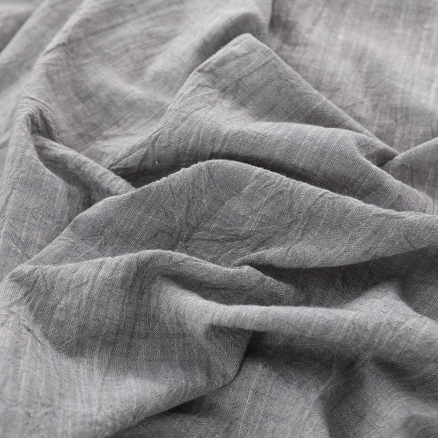 NTBAY 3 Pieces Linen Solid Color Duvet Cover Set - NTBAY