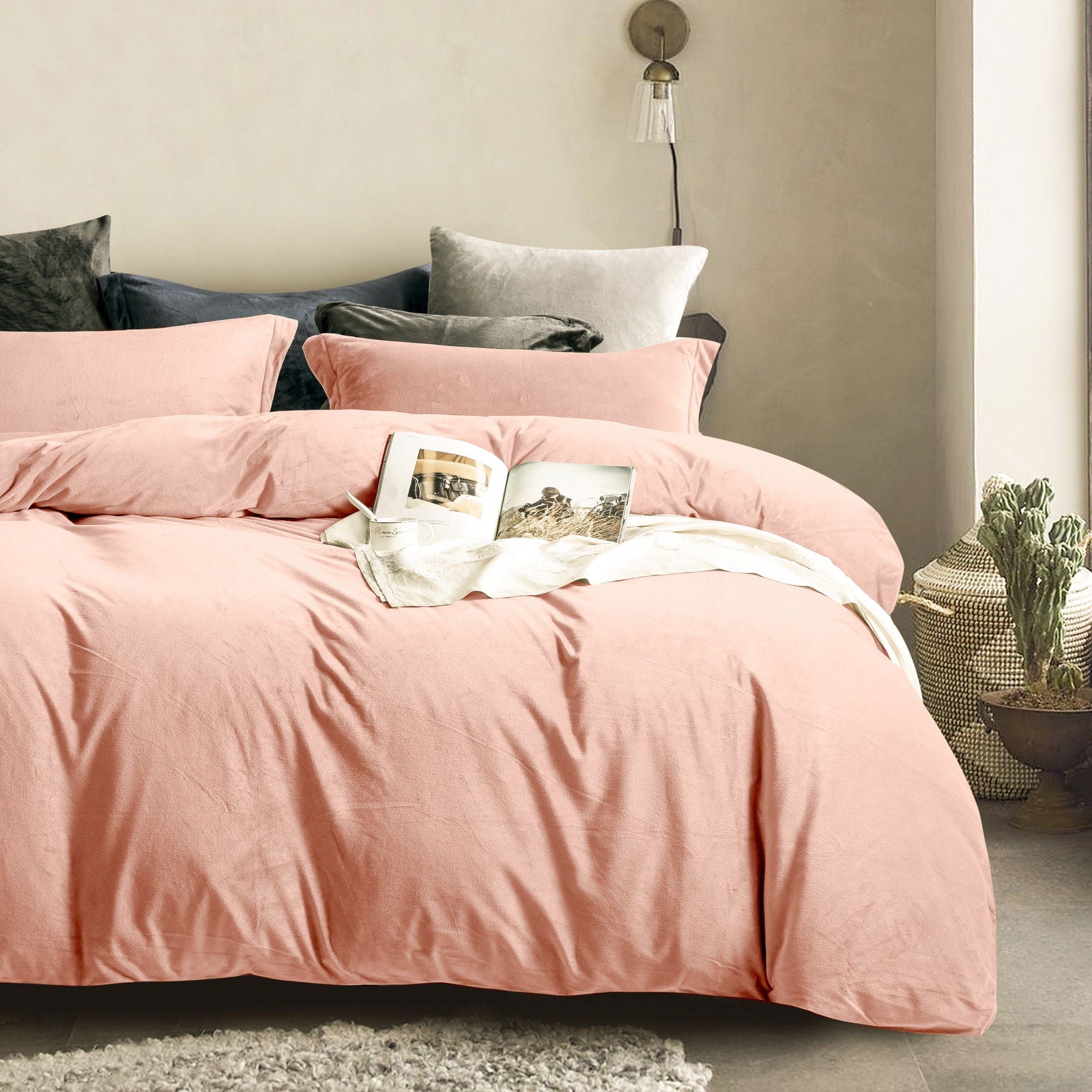 NTBAY 3 Pieces Luxury Velvet Flannel Duvet Cover Set - NTBAY