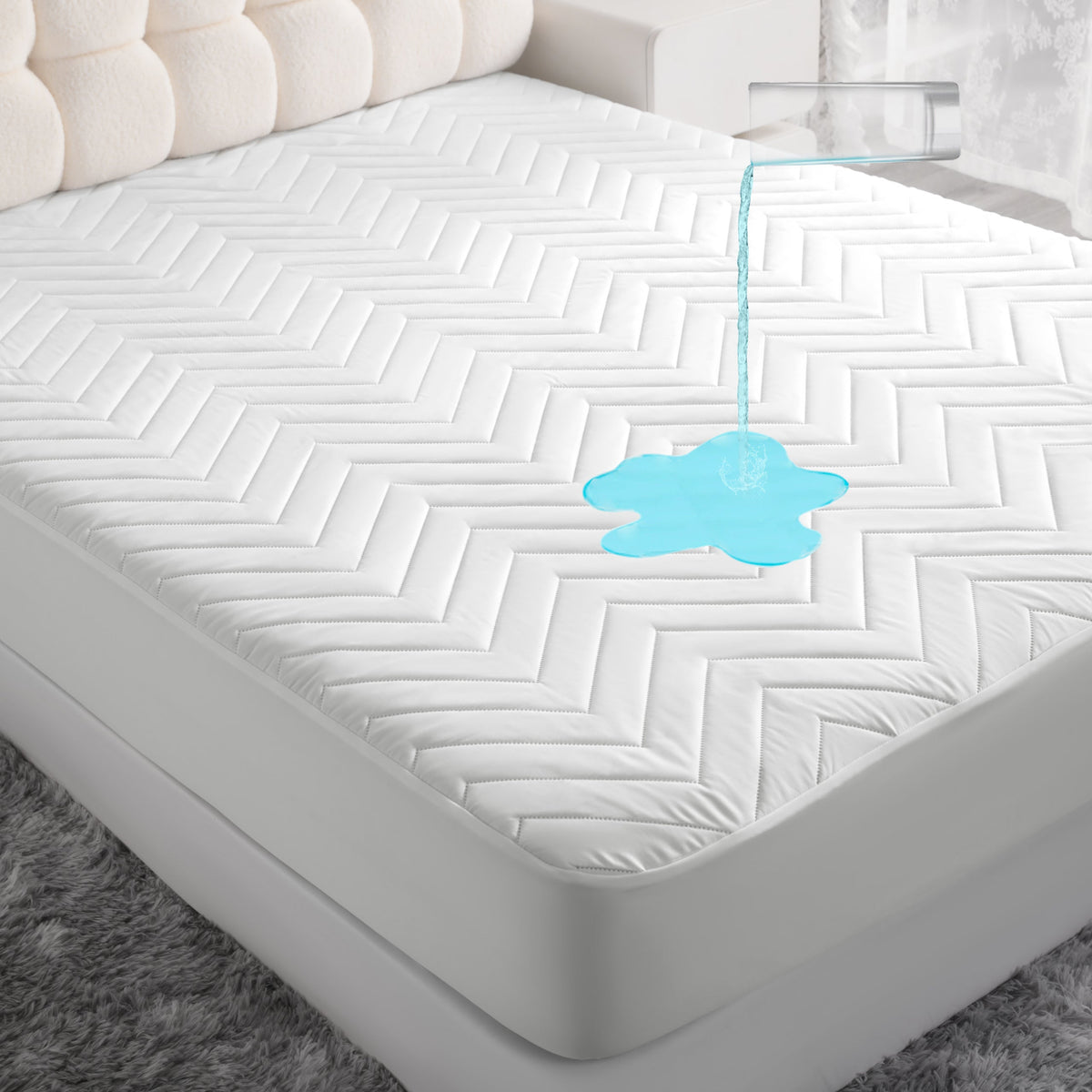 Waterproof Mattress Protector with 15" Deep Pocket