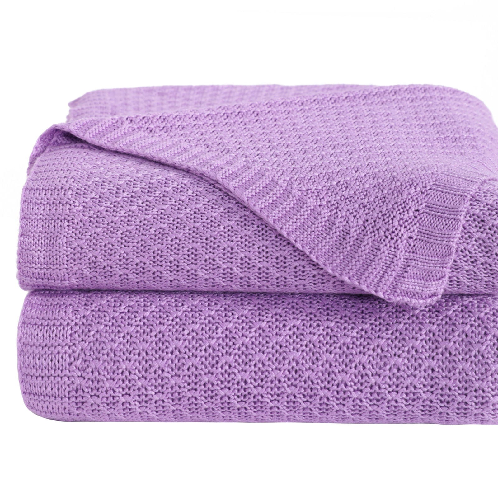 Bamboo Cable Knitted Toddler Blanket detail view by Fasiano
