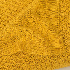 Bamboo Cable Knitted Toddler Blanket size and color view by Fasiano