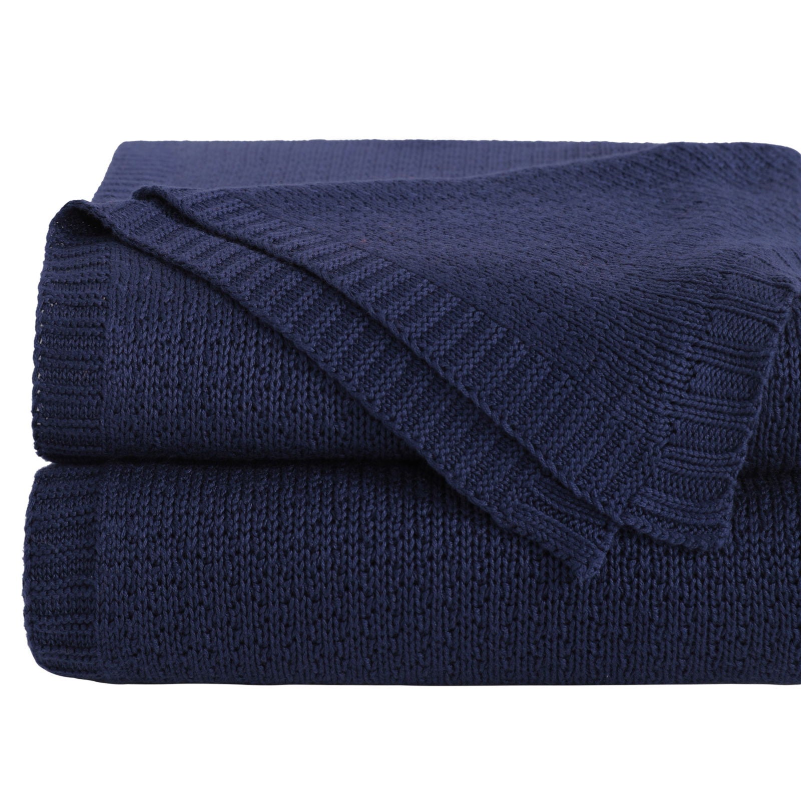 Bamboo Cable Knitted Toddler Blanket size and color view by Fasiano