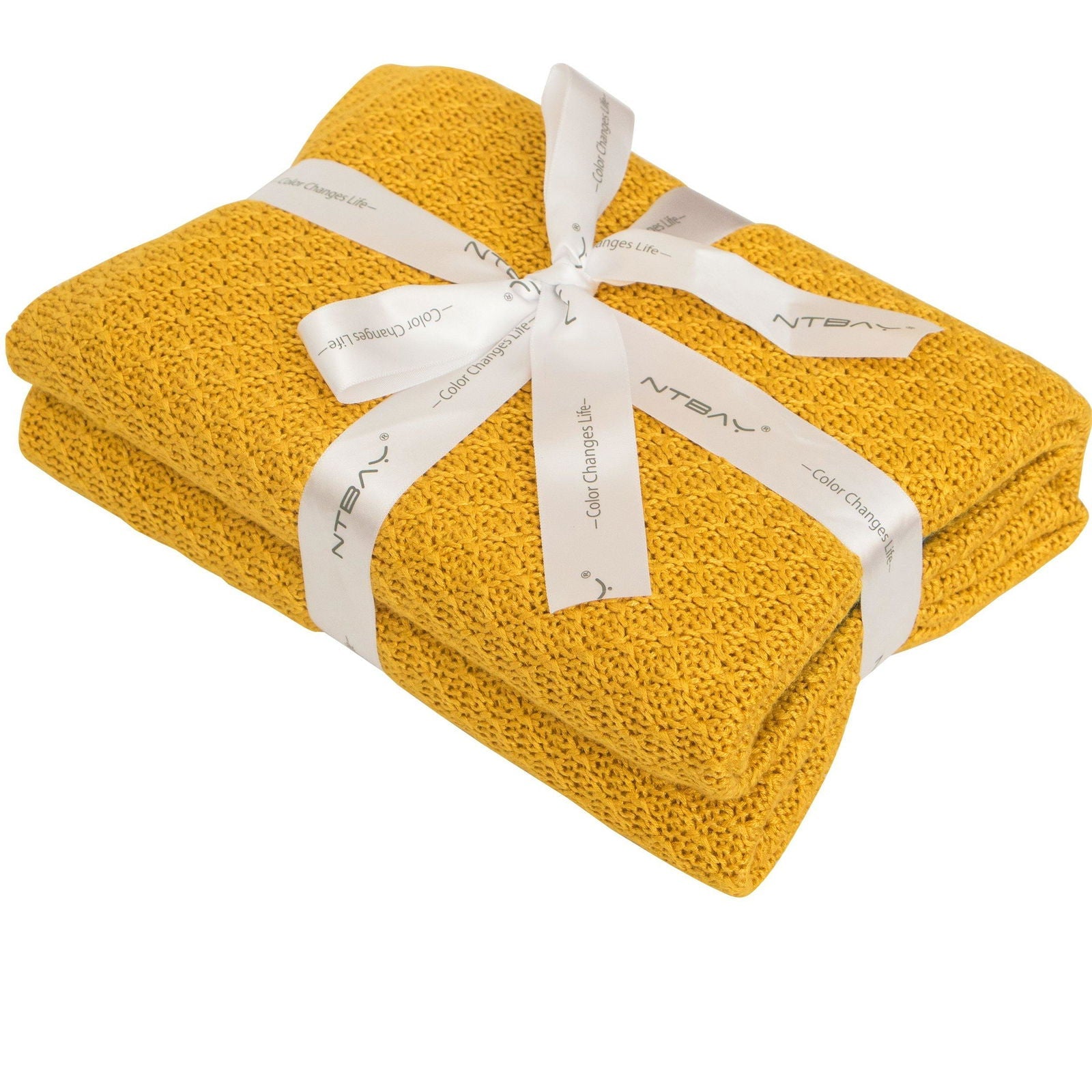 Bamboo Cable Knitted Toddler Blanket texture view by Fasiano