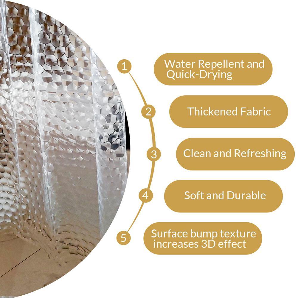 EVA Clear Shower Curtain Liner bedding essential by Fasiano