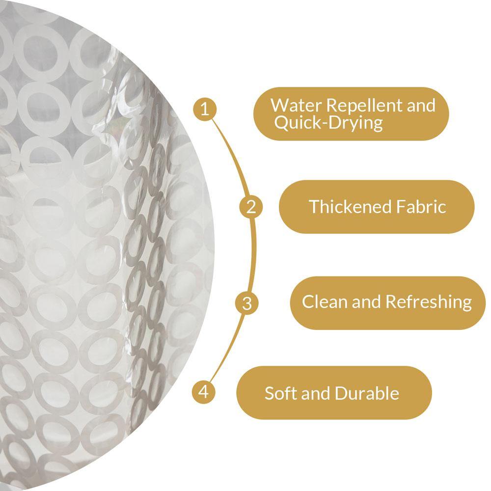 EVA Clear Shower Curtain Liner bedding essential by Fasiano