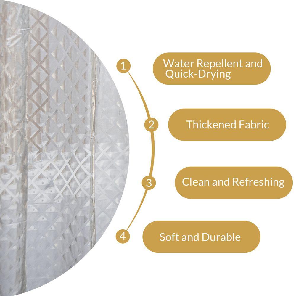 EVA Clear Shower Curtain Liner detail view by Fasiano