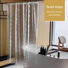 EVA Clear Shower Curtain Liner size and color view by Fasiano