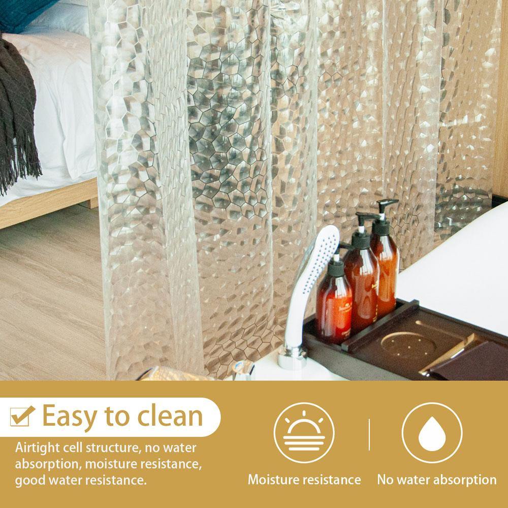 EVA Clear Shower Curtain Liner size and color view by Fasiano