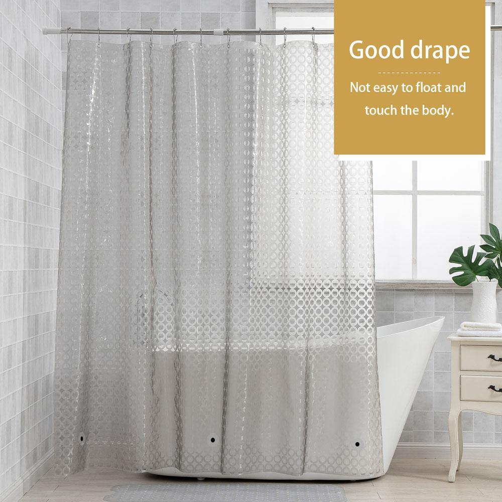 EVA Clear Shower Curtain Liner size and color view by Fasiano