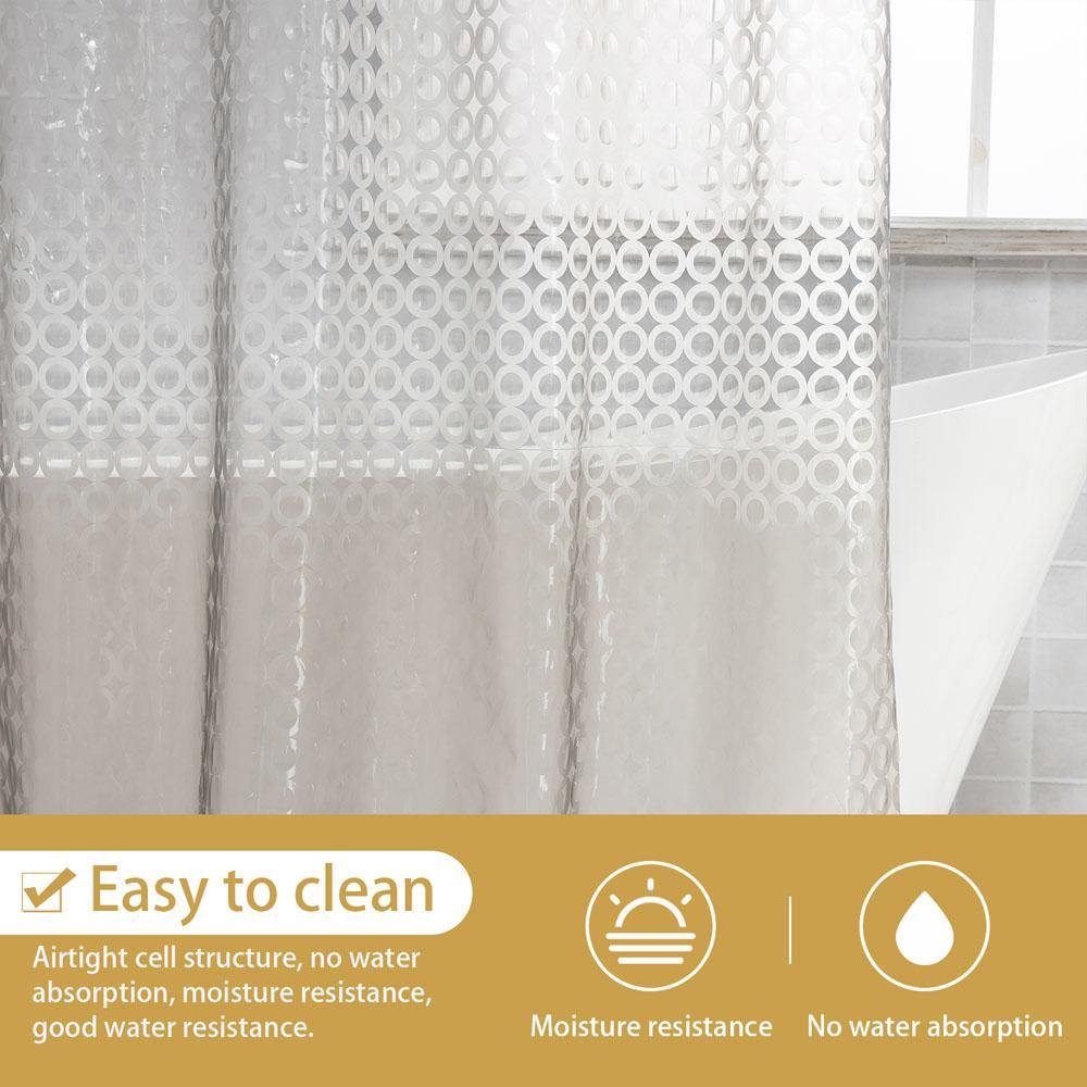 EVA Clear Shower Curtain Liner size and color view by Fasiano