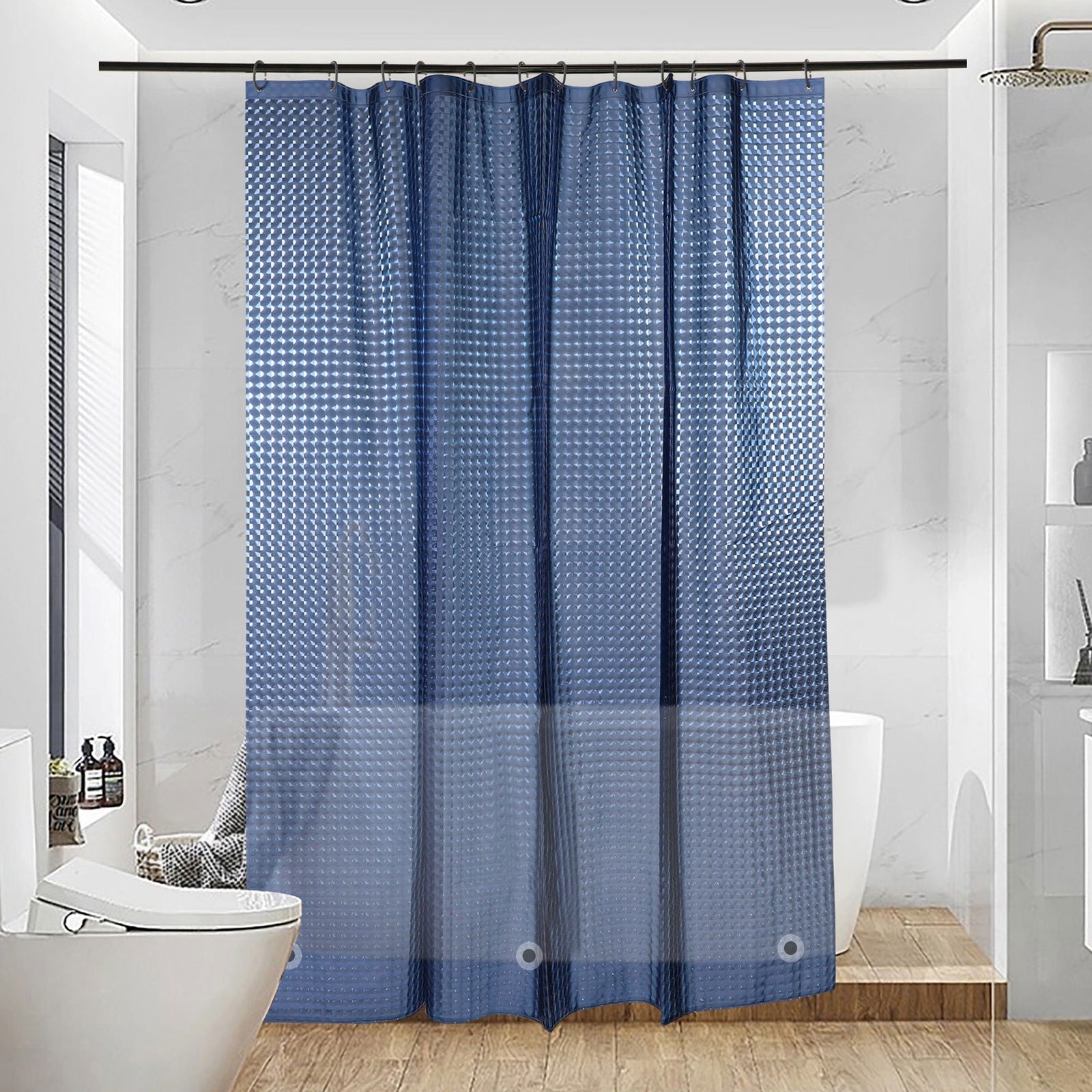 EVA Clear Shower Curtain Liner size and color view by Fasiano