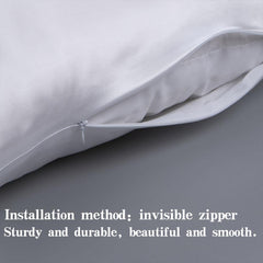 Mulberry Silk Pillowcase with Zippered Closure size and color view by Fasiano