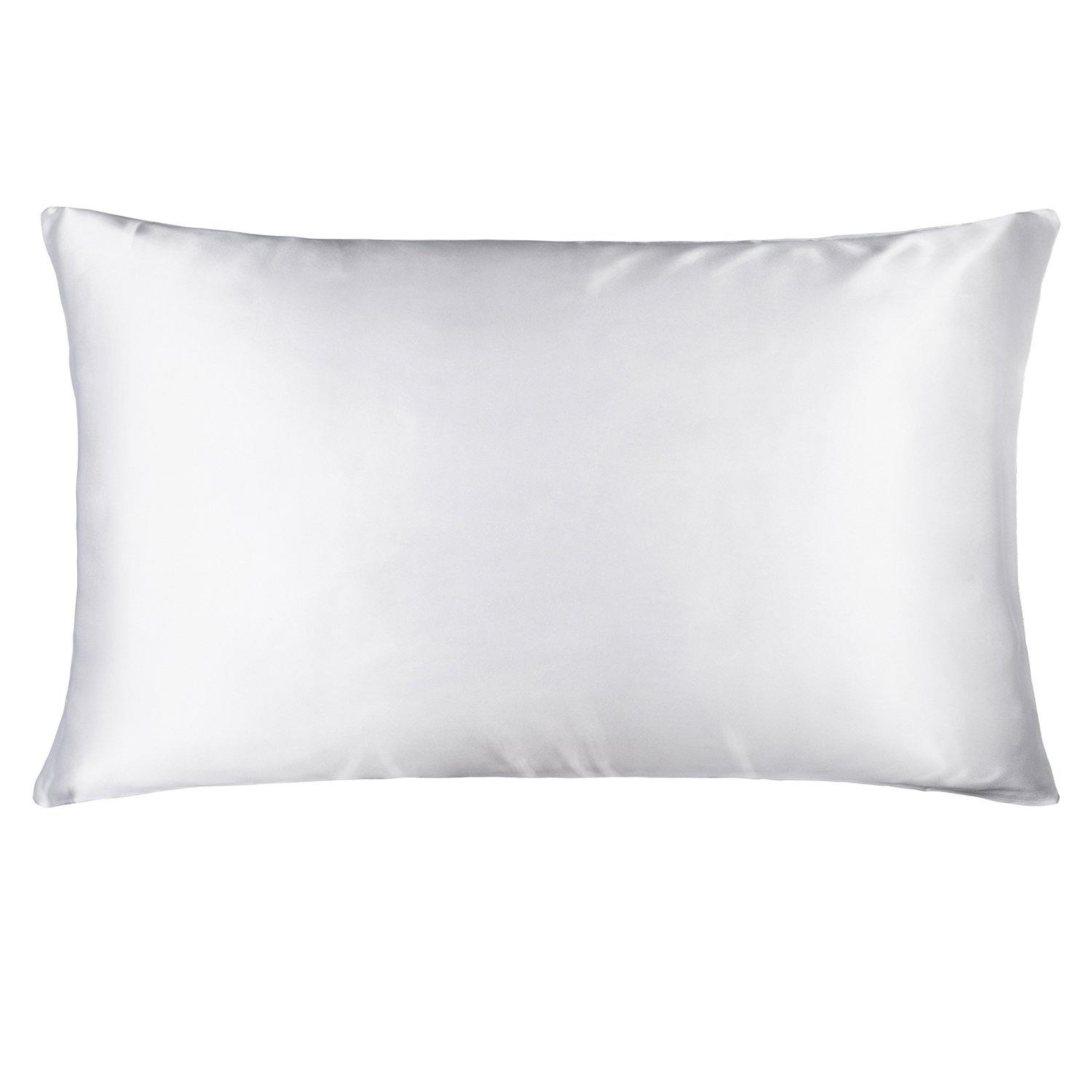 Mulberry Silk Pillowcase with Zippered Closure size and color view by Fasiano